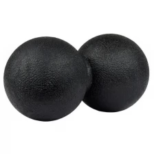 Массажный мяч для фитнеса, йоги и пилатеса сдвоенный, 6 см, черный