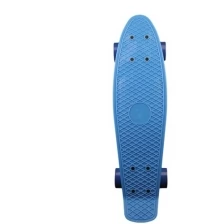 Скейтборд пластиковый 22*6", шасси пластик, колёса PVC 60 мм, синий / Скейтборд детский/ доска для катания