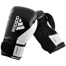 Перчатки боксерские Hybrid 150 черно-белые (вес 16 унций)